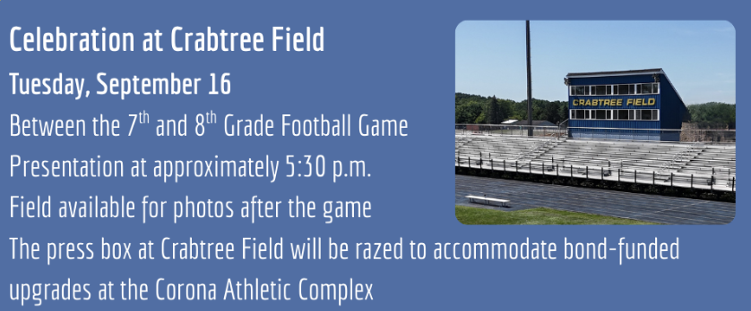 Celebration at Crabtree Field