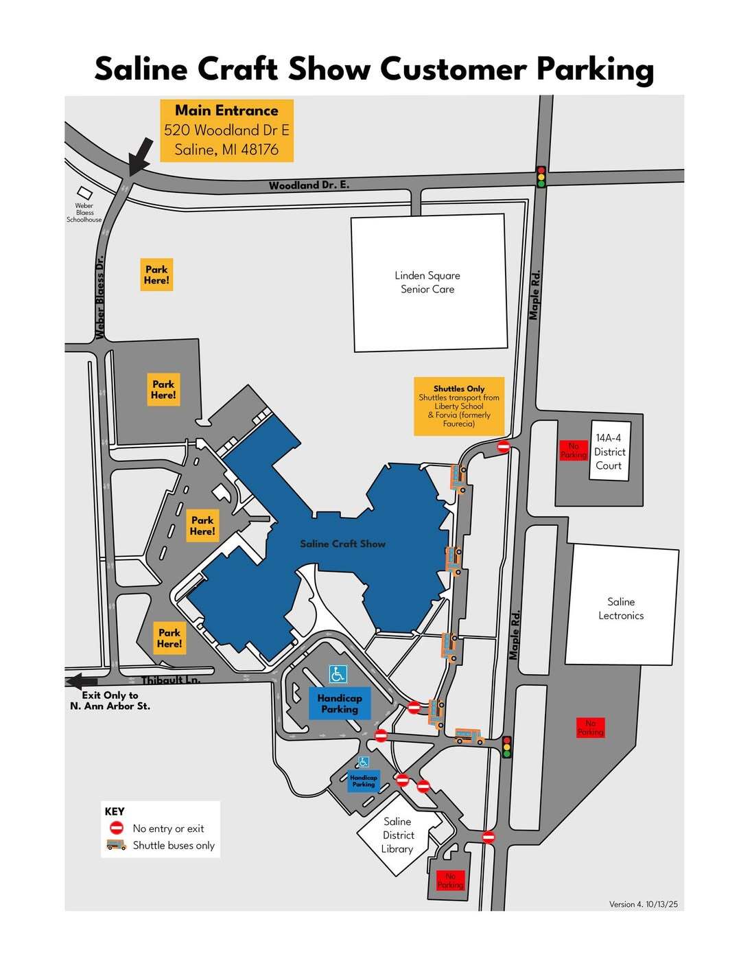 Craft Show Customer Parking