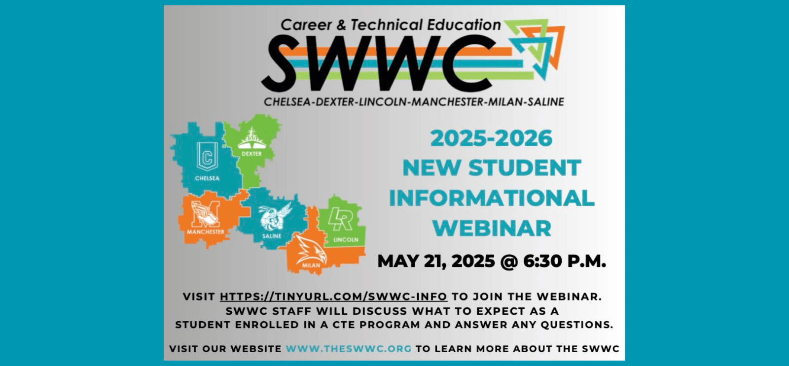 SWWC New Student Informational Meeting May 21st at 6:30 pm